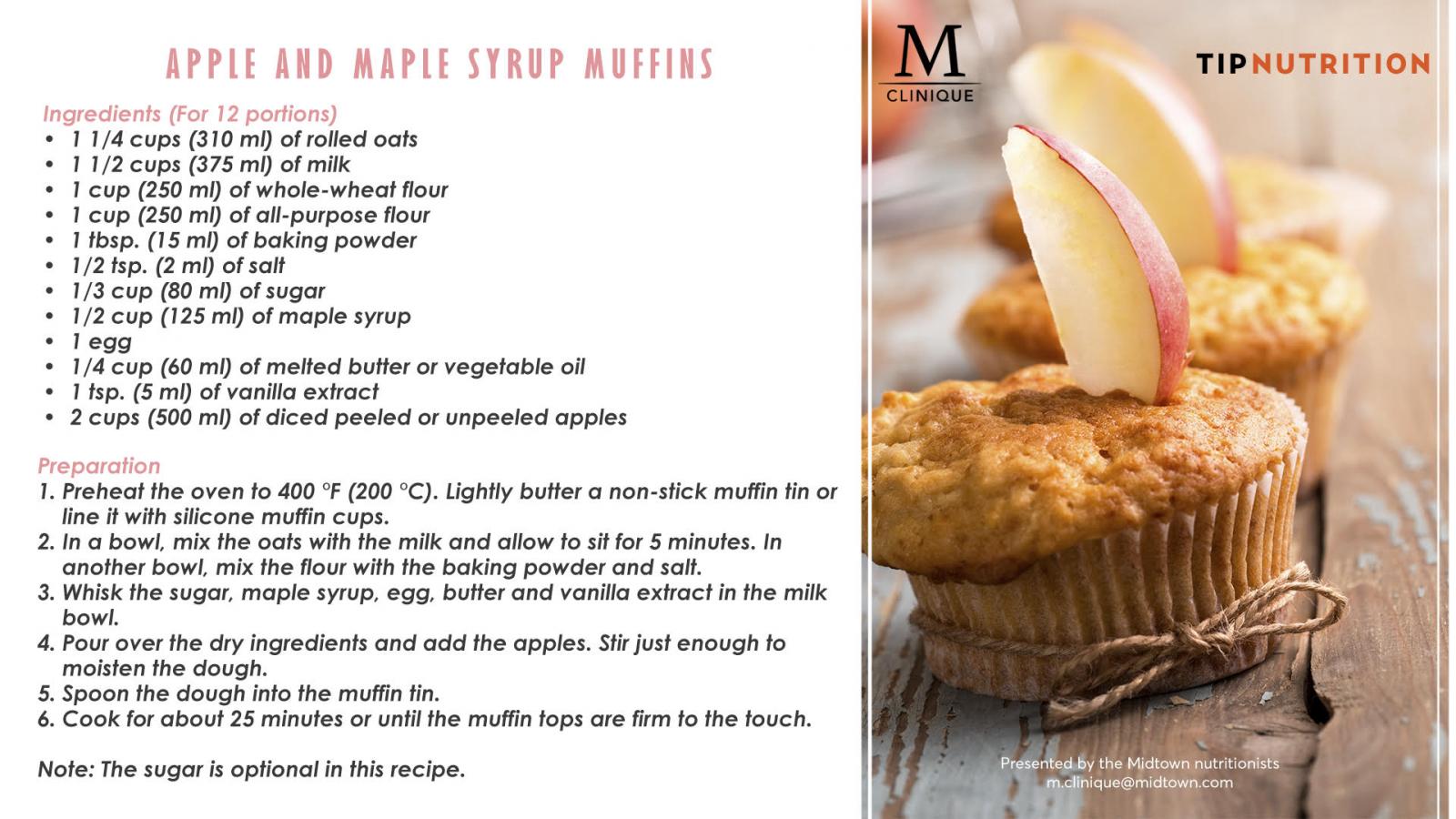 apple- maple syrup-muffins