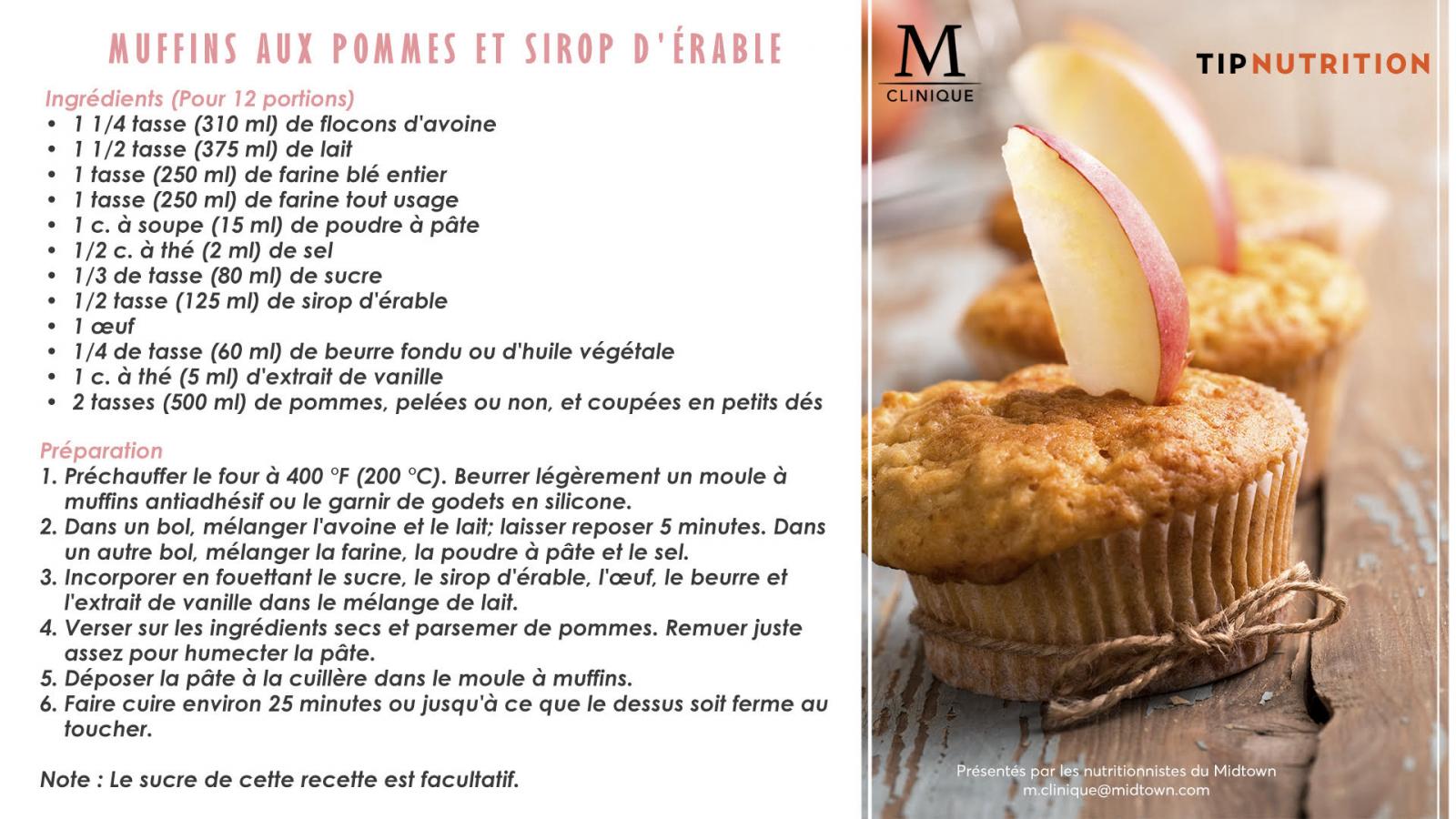 muffins-pomme-sirop d'érable