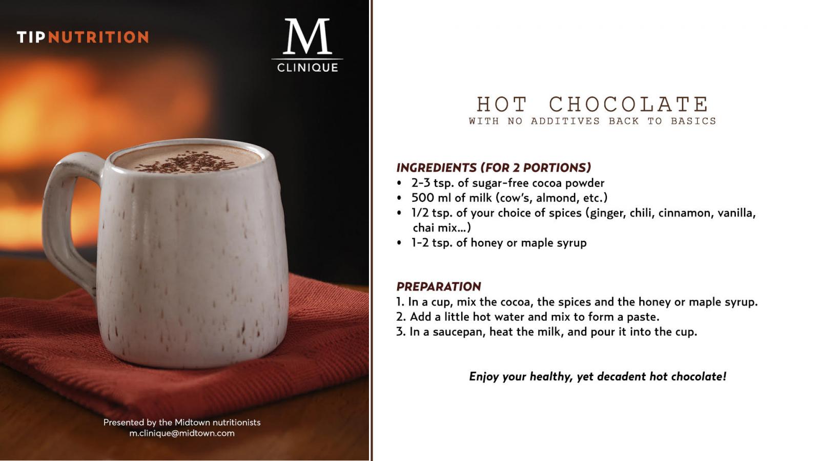 hot chocolate-nutrition-no additives