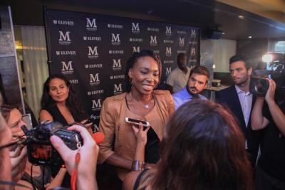Venus Williams answers reporters questions at Midtown Sanctuaire.